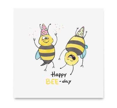 Handgemaakte wenskaart - Happy Beeday - Mags Up Your Mind